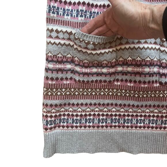 SUNDANCE Elise Fair Isle Sweater Dress Women’s X-Small Multicolored Long Sleeve - Picture 6 of 13